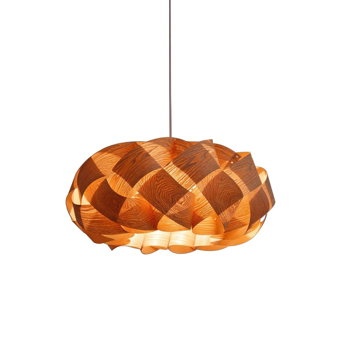 Linka elegant pendellampa - handgjord lampskärm, mjukt klart ljus