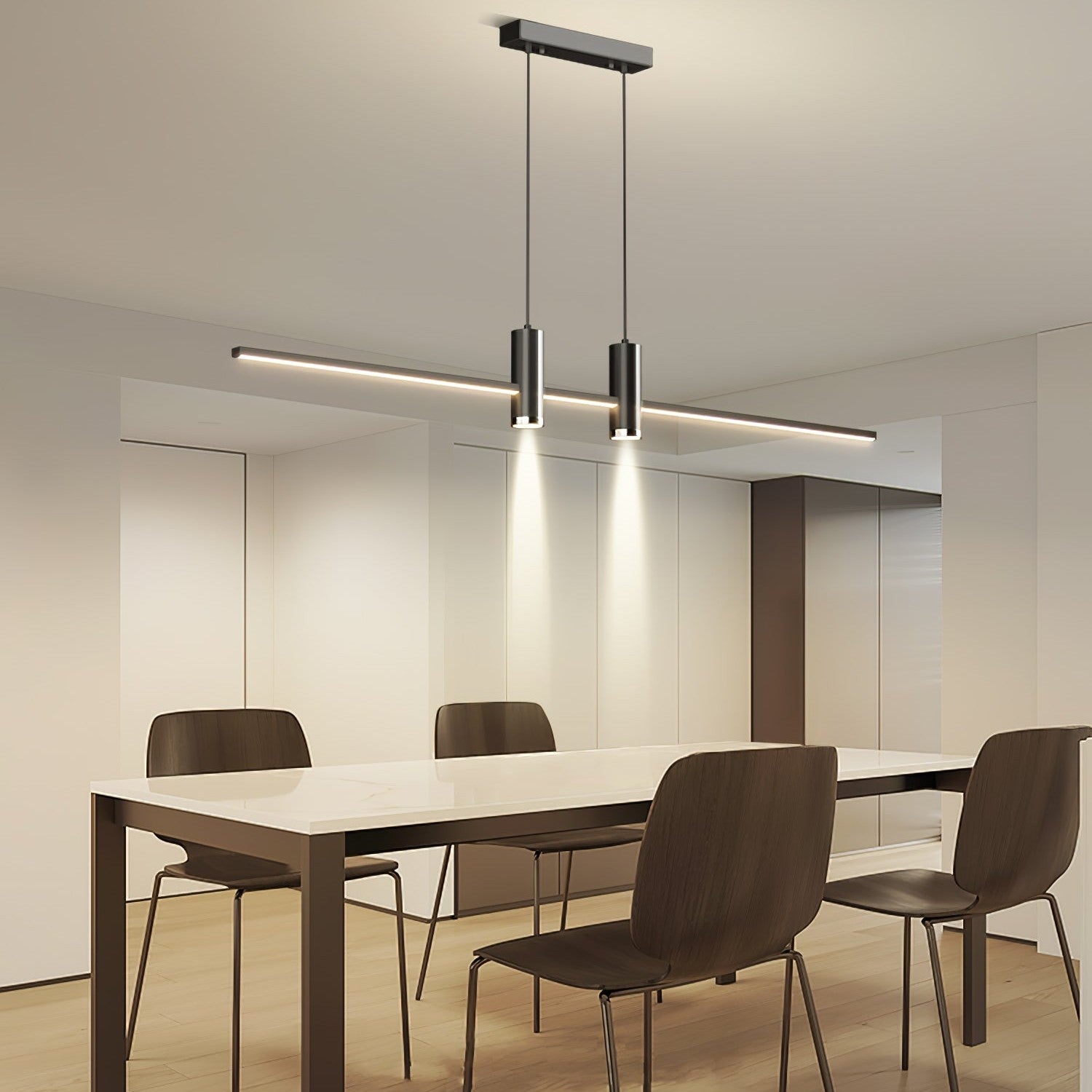 Quorra Minimal Pendant Light With LED For Dining Rooms And Kitchen Islands