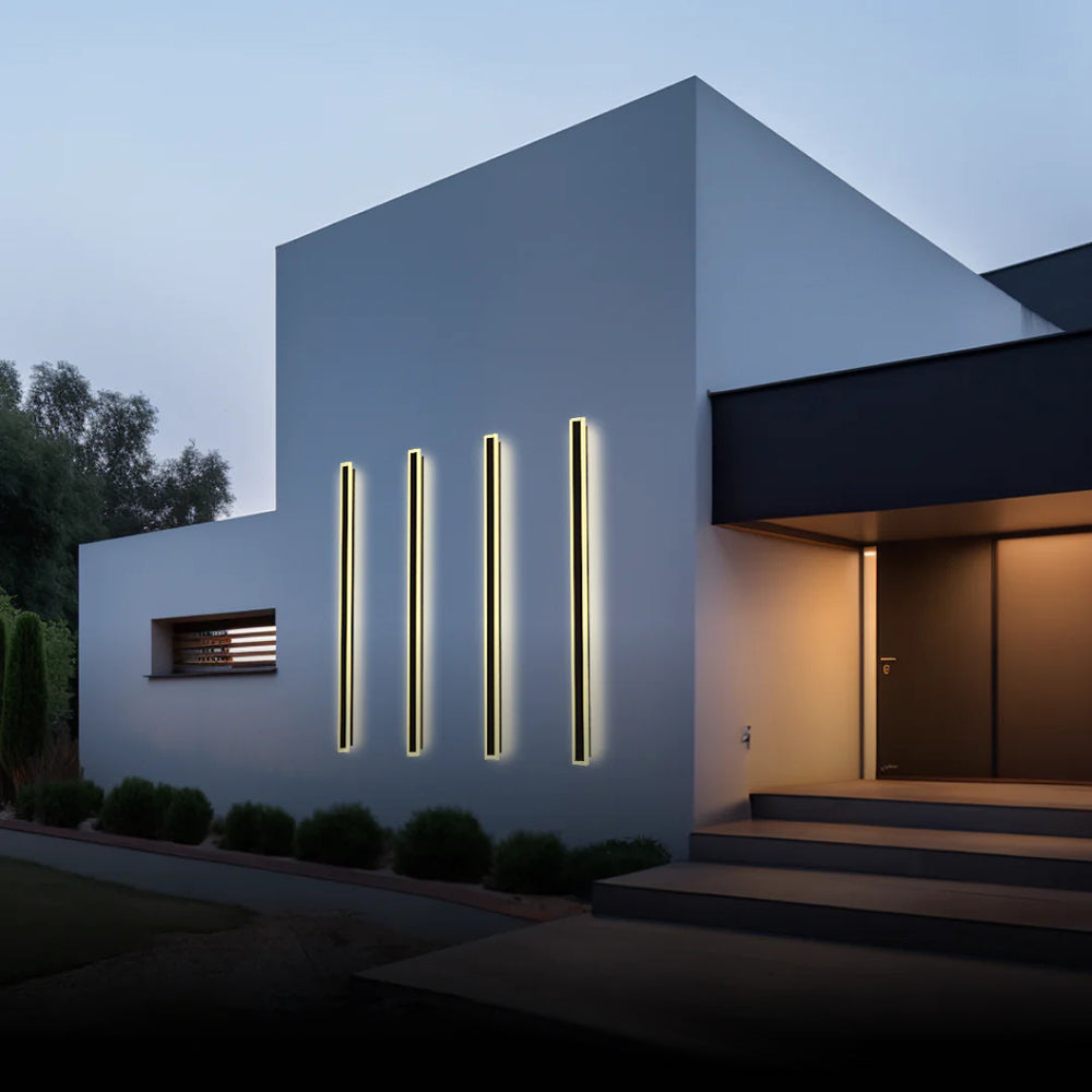 LumiEdge LED-Außenwandleuchte — Metall & Acryl, IP65, Bewegungssensor