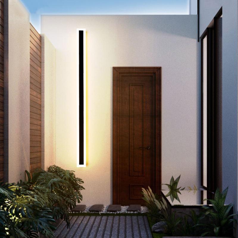 LumiEdge LED-Außenwandleuchte — Metall & Acryl, IP65, Bewegungssensor