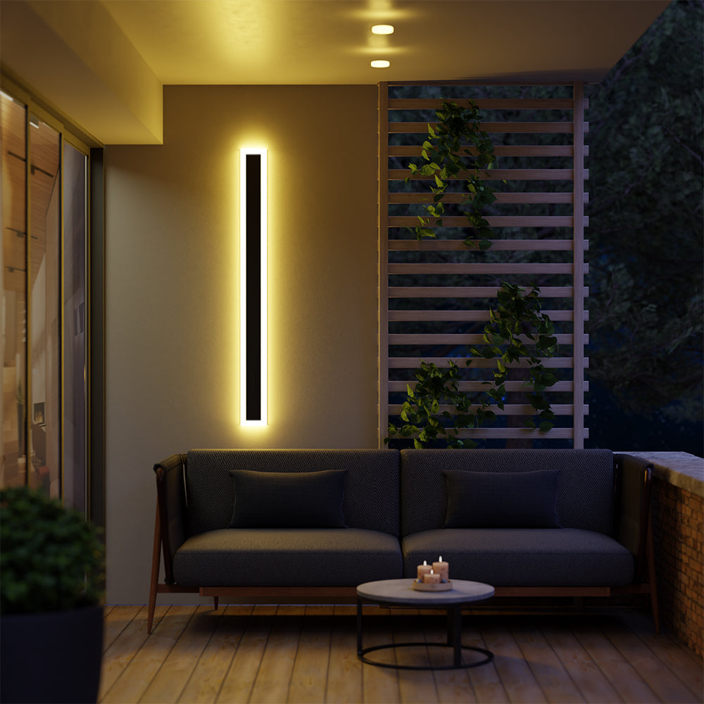 LumiEdge LED-Außenwandleuchte — Metall & Acryl, IP65, Bewegungssensor