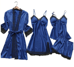 Aurora zweiteiliges Satin-Nachtwäsche-Set – luxuriös weiche Schlafbekleidung für Damen