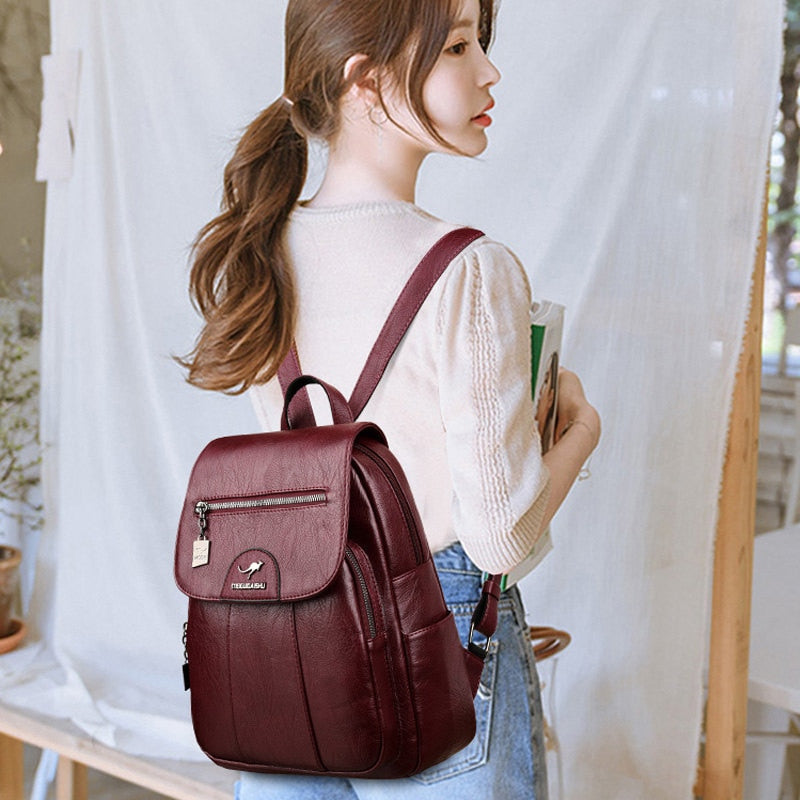 Luxuriöser Damenrucksack aus Leder von Isolde — eleganter Alltagsstil