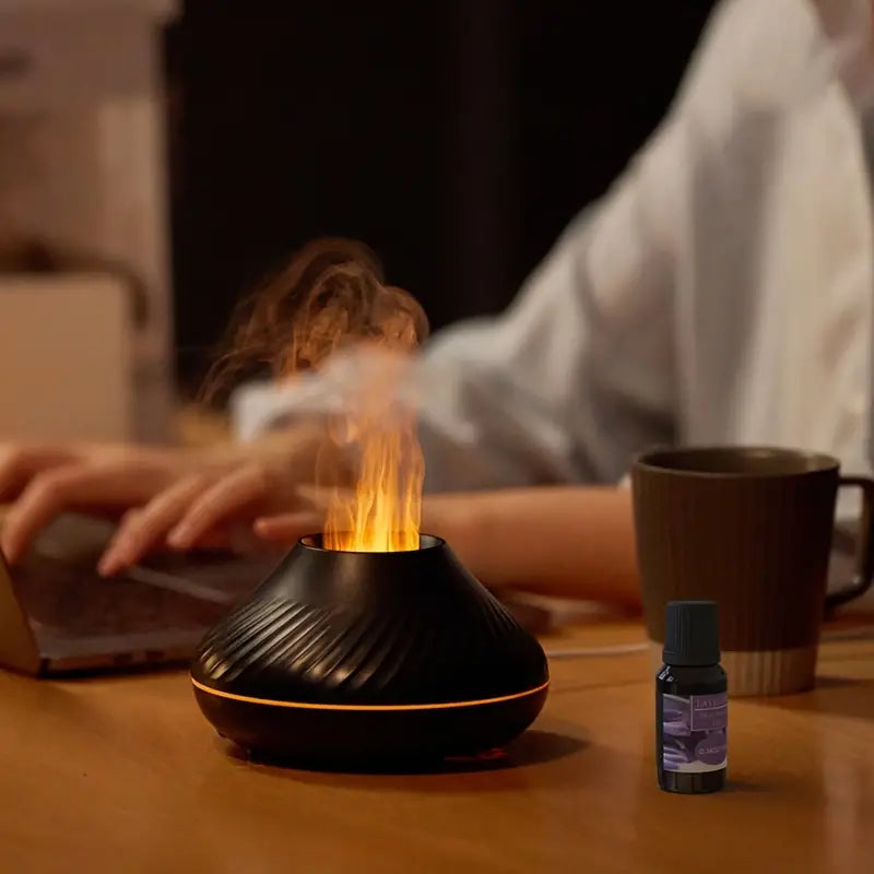 Aromaterapeutický difuzér Lumomist – tichý mlžicí systém, jemný efekt plamene