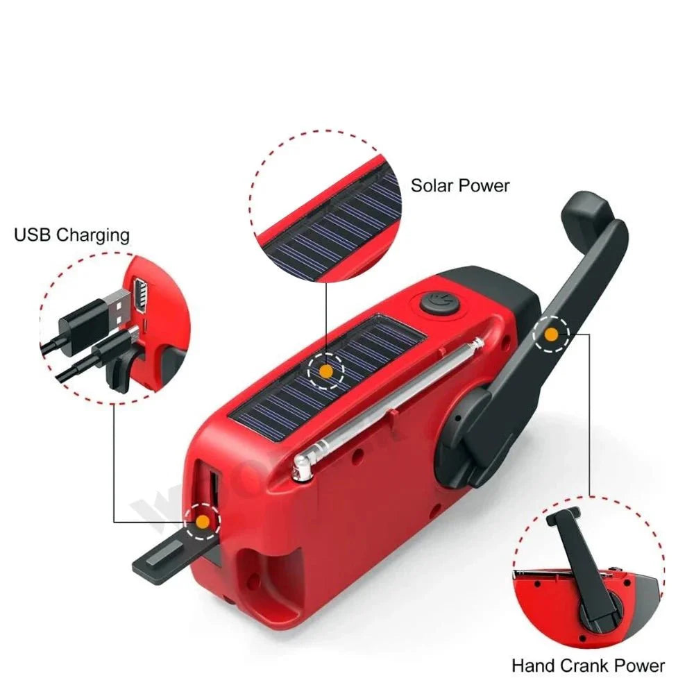 ソーラー発電・モバイルバッテリー付きオールインワン緊急ラジオ | フィリンドラ