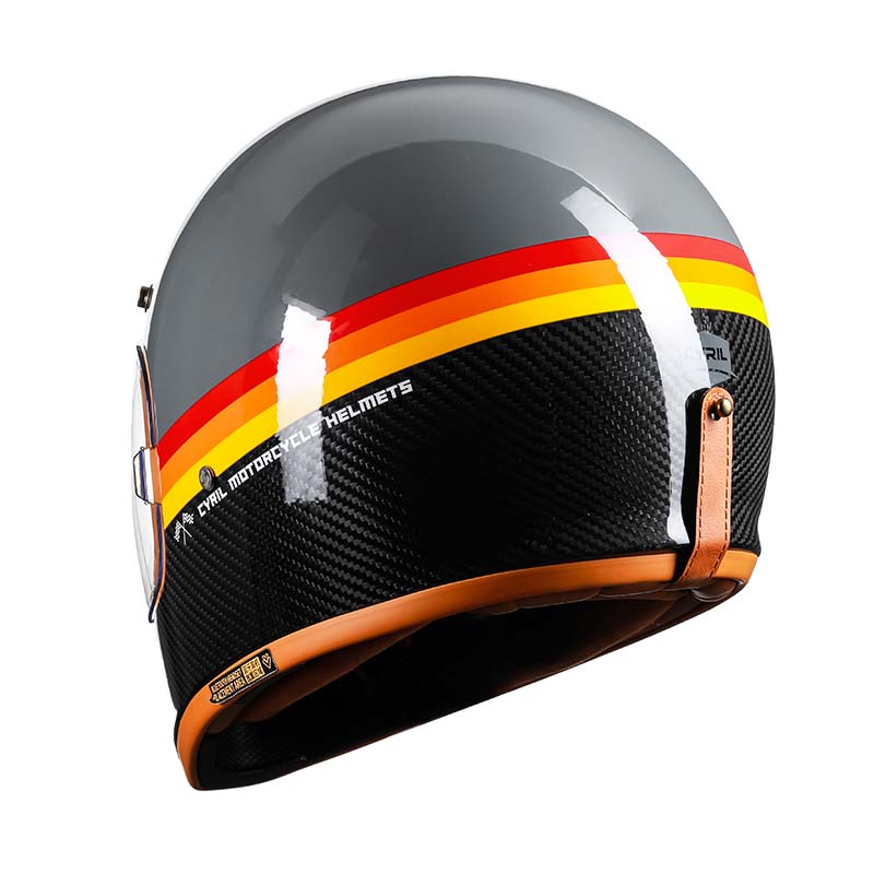 F380G Motorrad-Vollvisierhelm aus Carbonfaser — DOT/ECE-zugelassen