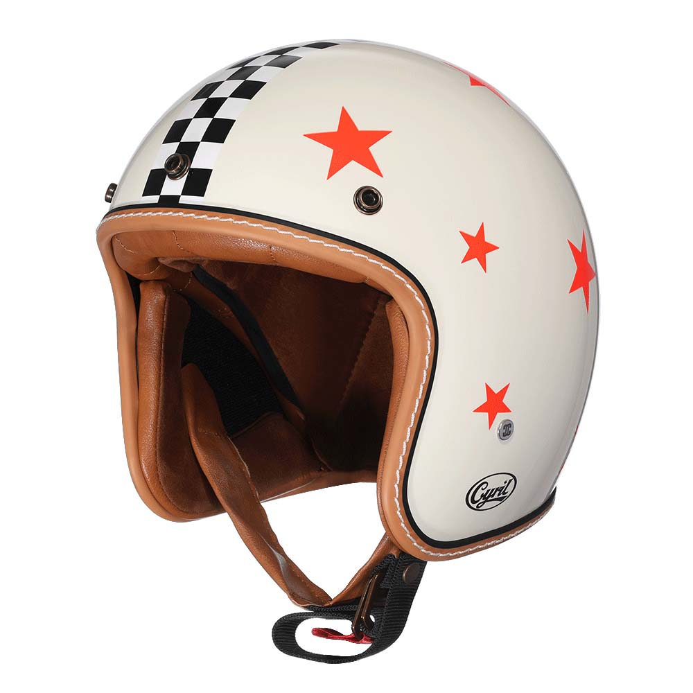 DOT and ECE Approved Vintage Style Low Profile Motorcycle Helmet