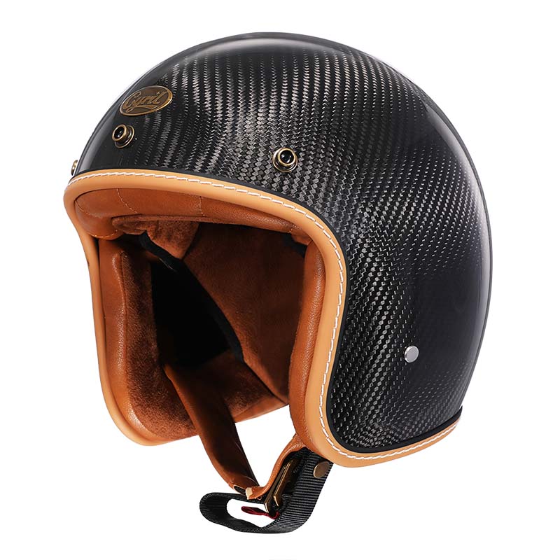 DOT and ECE Approved Vintage Style Low Profile Motorcycle Helmet