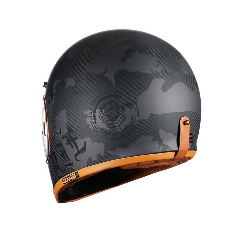 Casco de motocicleta integral de fibra de carbono, aprobado por DOT/ECE F388MB