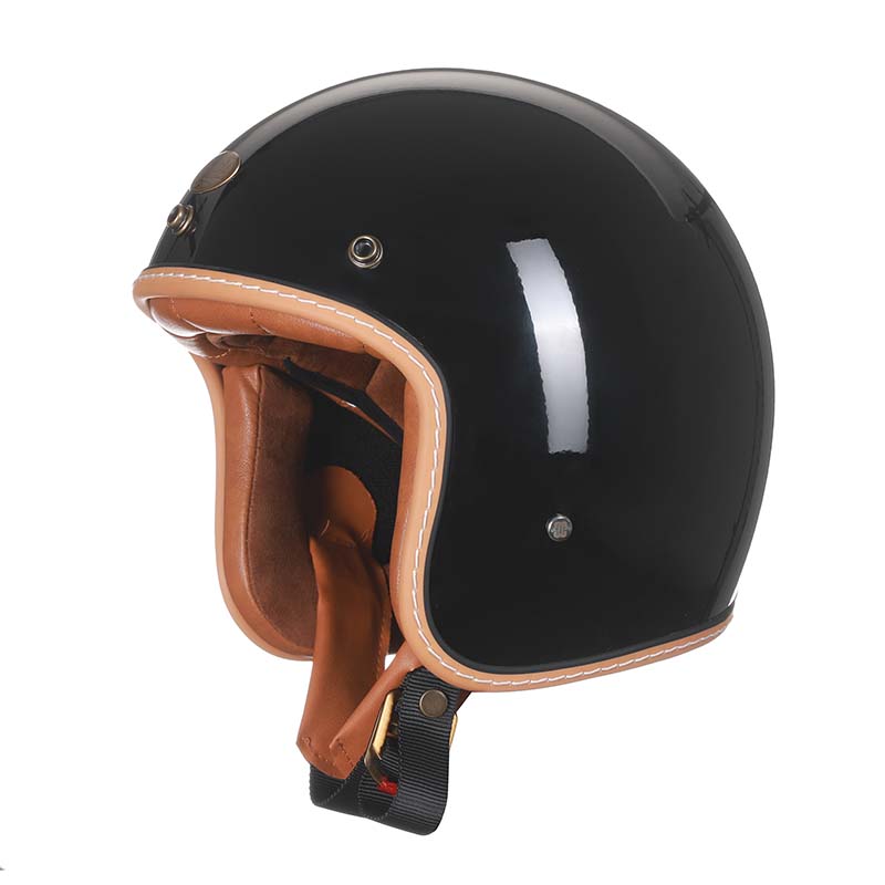 DOT and ECE Approved Vintage Style Low Profile Motorcycle Helmet