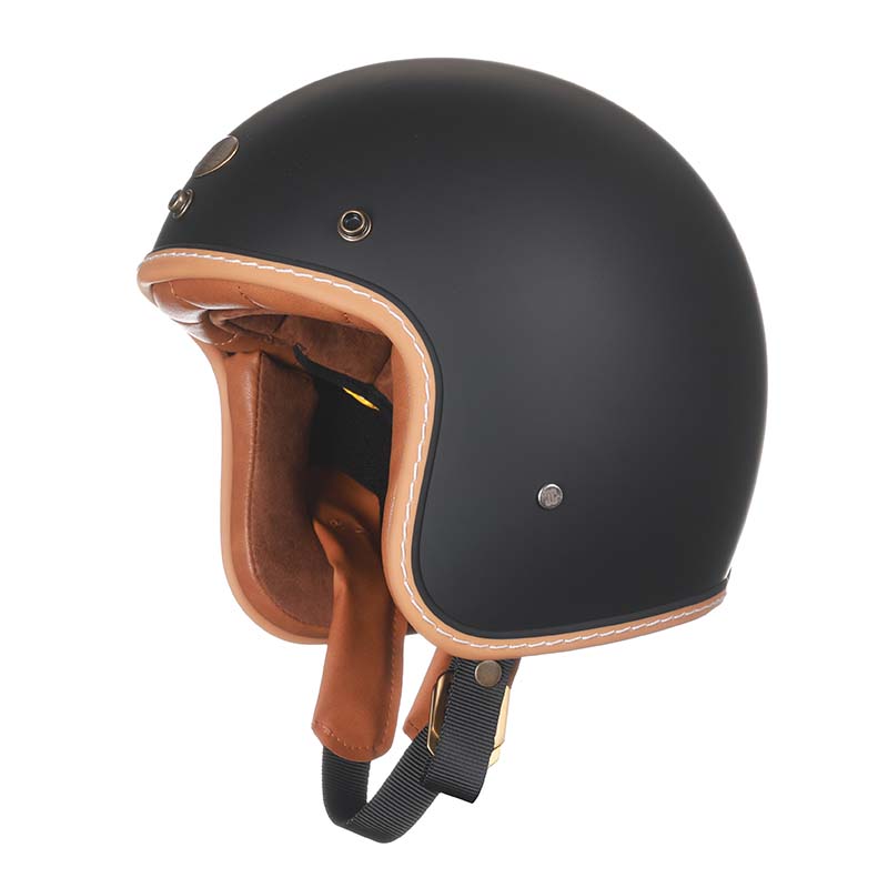 DOT and ECE Approved Vintage Style Low Profile Motorcycle Helmet
