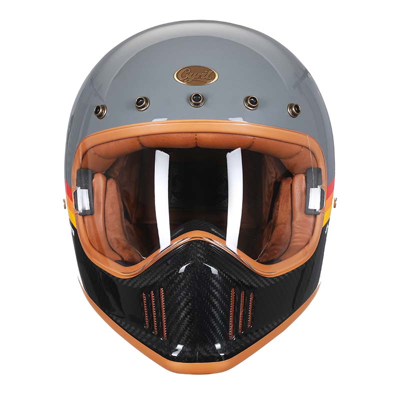 F380G Motorrad-Vollvisierhelm aus Carbonfaser — DOT/ECE-zugelassen