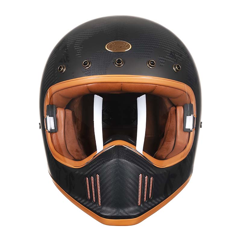 Casco de motocicleta integral de fibra de carbono, aprobado por DOT/ECE F388MB