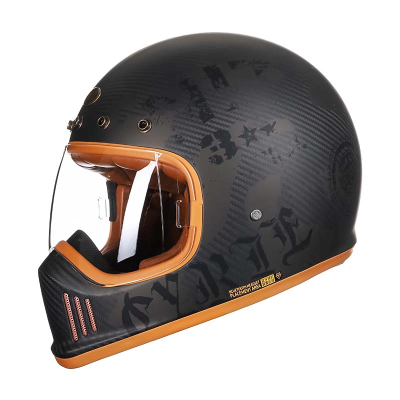 Casco de motocicleta integral de fibra de carbono, aprobado por DOT/ECE F388MB