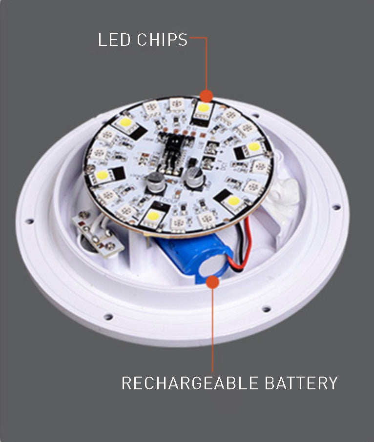 Kabellose LED-Tischlampe Moon — 16 Farben, wiederaufladbare Akkus