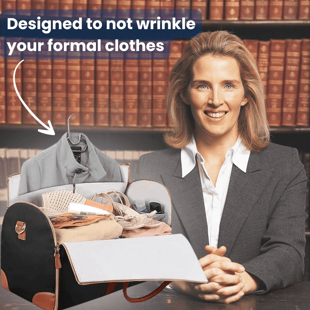 Two-In-One Foldable Garment Duffel — Wrinkle-Resistant Travel Carry-On