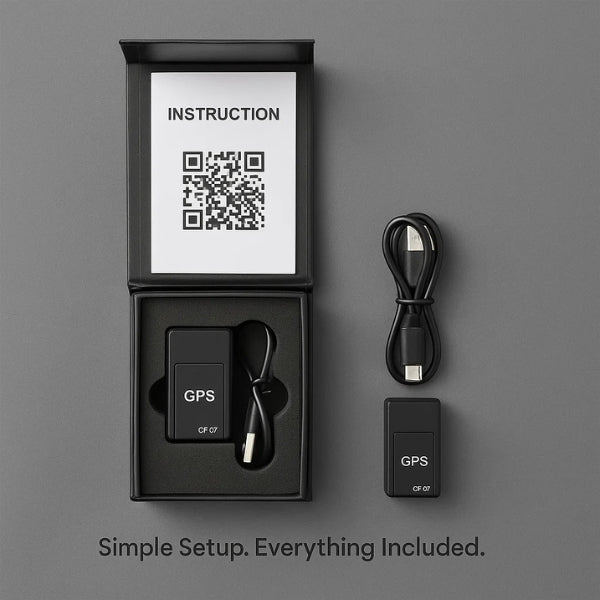 Rastreador GPS magnético compacto — localização em tempo real em todo o mundo, sem subscrição