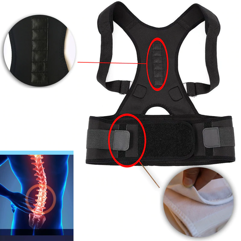Magnetická opěrka zad PosturePro — ergonomický design, podpora správného držení těla