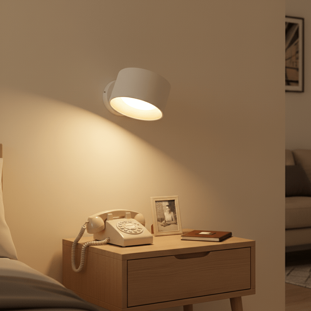 Nordische LED-Wandleuchte – kabelloses Design, Dimmen per Fernbedienung