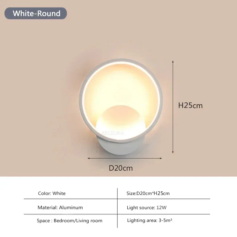 Lampe murale moderne à LED — applique murale nordique minimaliste