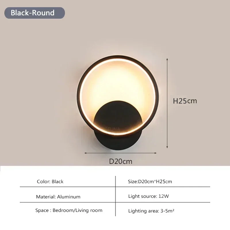 Lampe murale moderne à LED — applique murale nordique minimaliste