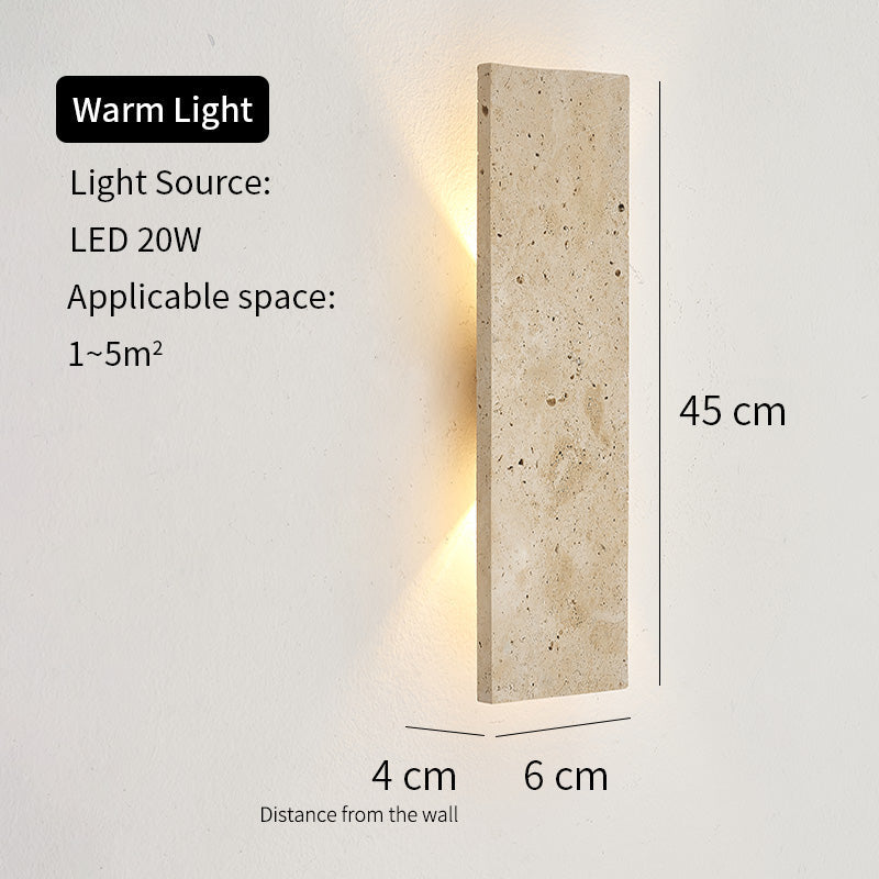 Wasserdichte LED-Wandleuchte – Natursteindesign für drinnen und draußen