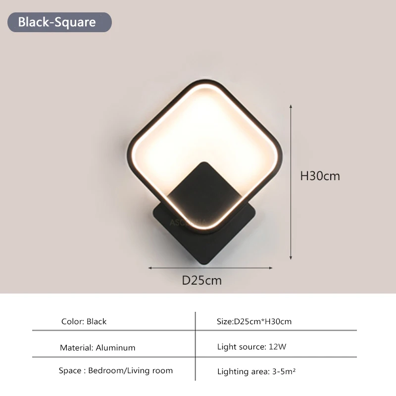 Lampe murale moderne à LED — applique murale nordique minimaliste