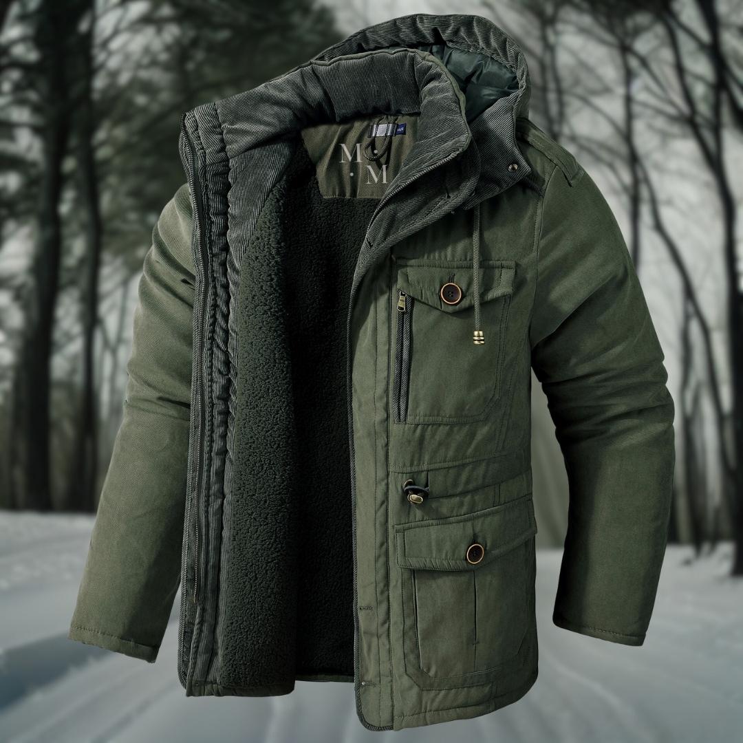 Parka d’hiver à capuche pour homme — Chaud, coupe-vent et imperméable