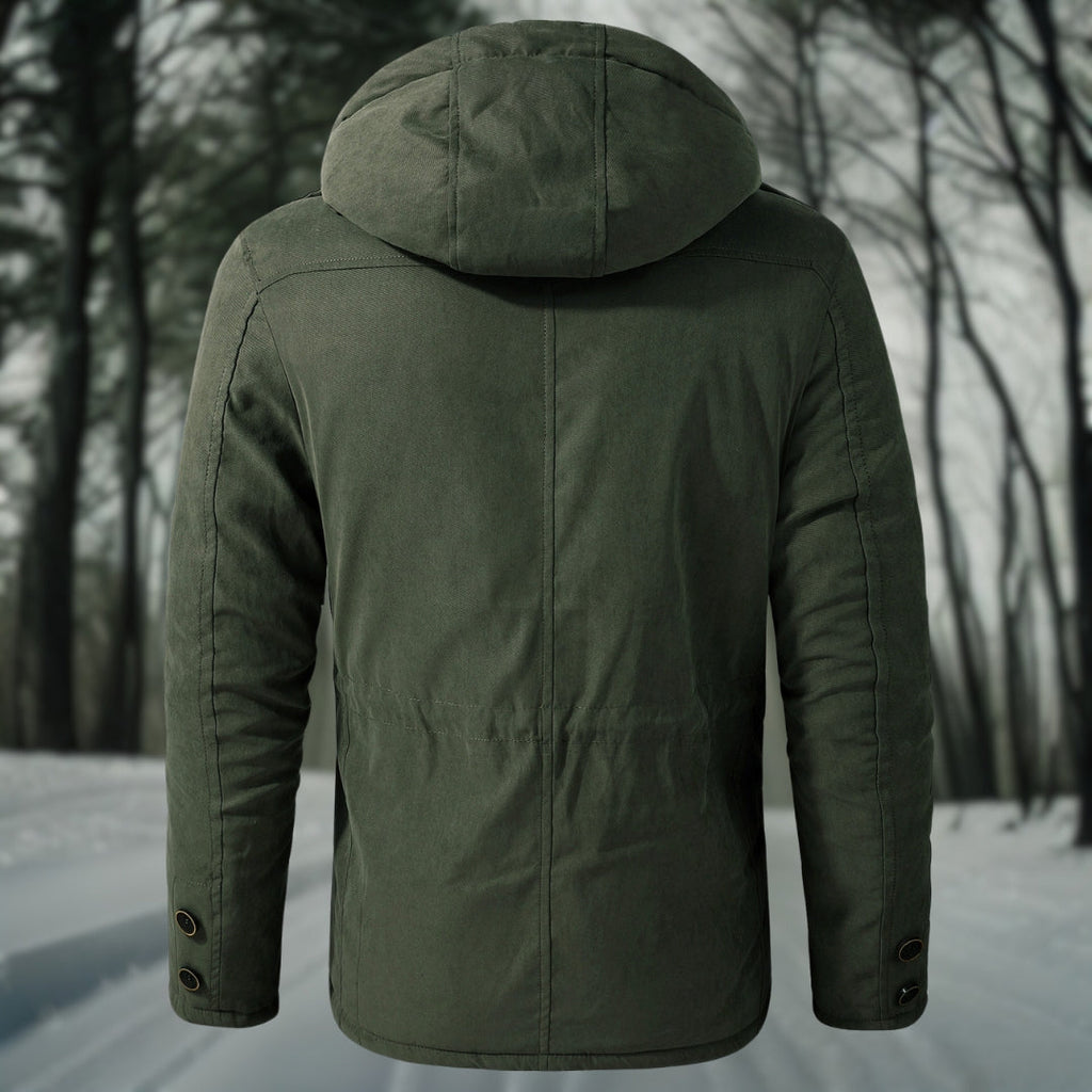 Parka d’hiver à capuche pour homme — Chaud, coupe-vent et imperméable