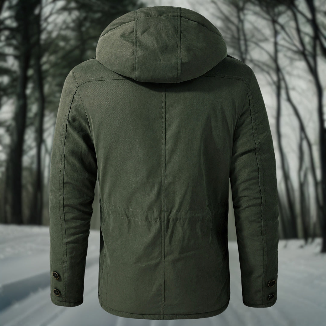 Parka d’hiver à capuche pour homme — Chaud, coupe-vent et imperméable