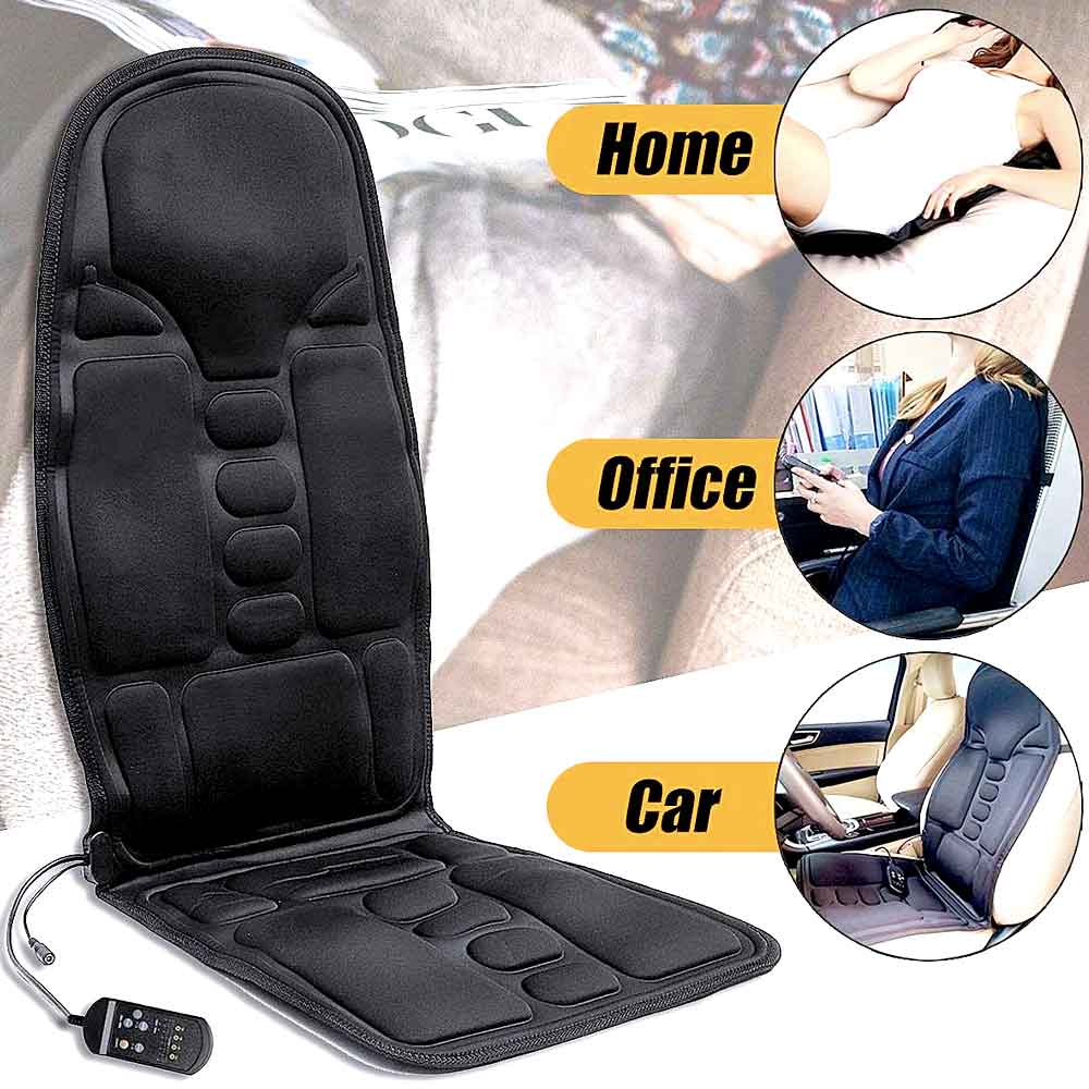 8 Mode Massage Chair Pad With Heated Back Neck Cushion For Car & Home | Filindra
