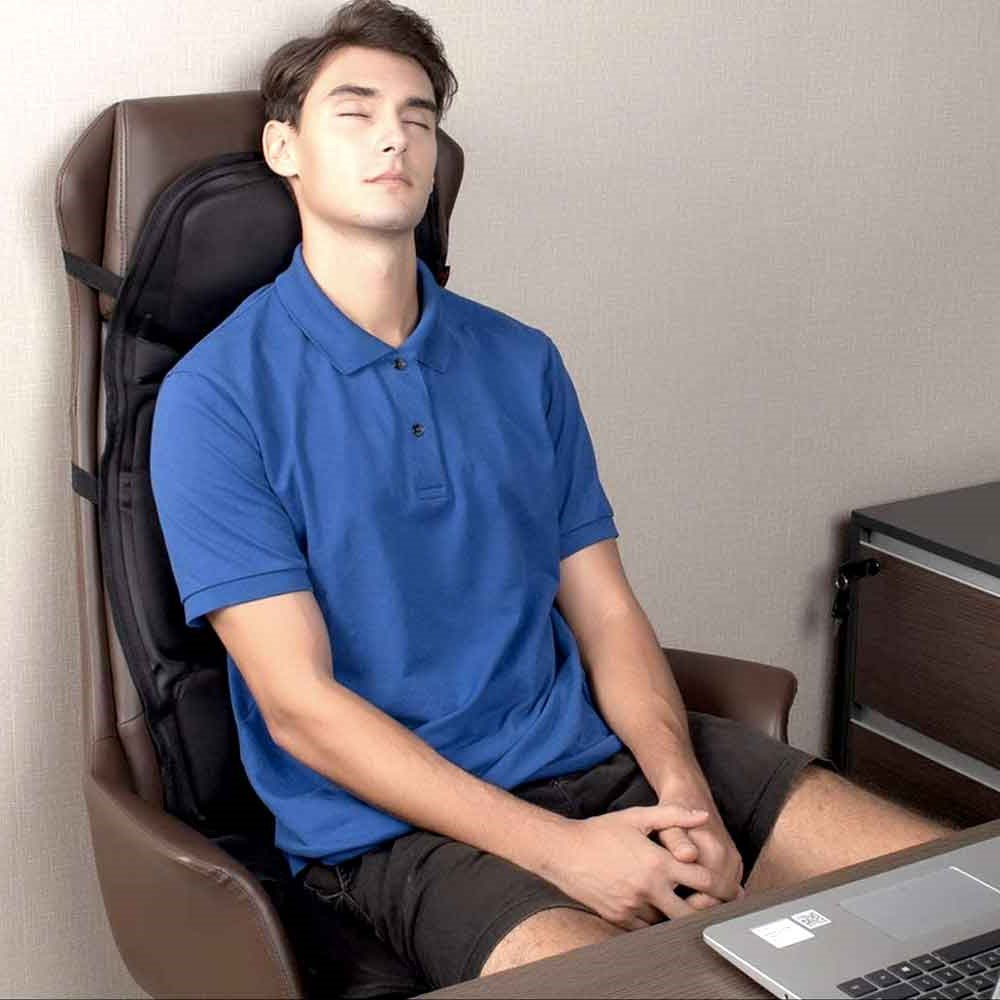 8 Mode Massage Chair Pad With Heated Back Neck Cushion For Car & Home | Filindra