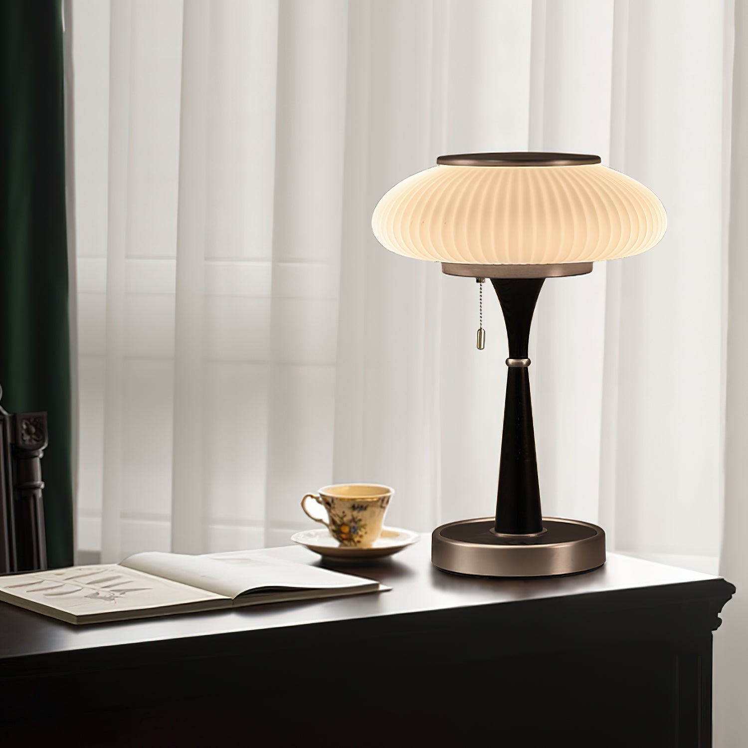 Nivara Table Lamp With Mushroom Shape In Modern Minimalist Look