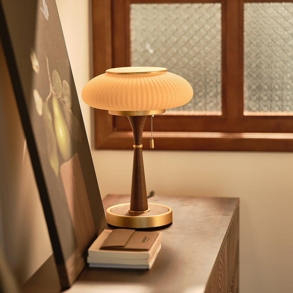 Nivara Table Lamp With Mushroom Shape In Modern Minimalist Look