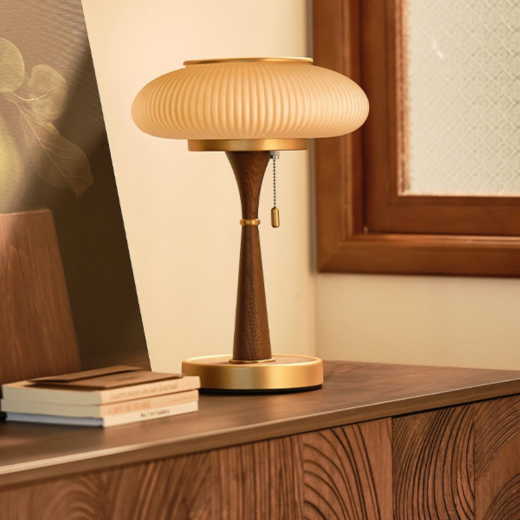 Nivara Table Lamp With Mushroom Shape In Modern Minimalist Look