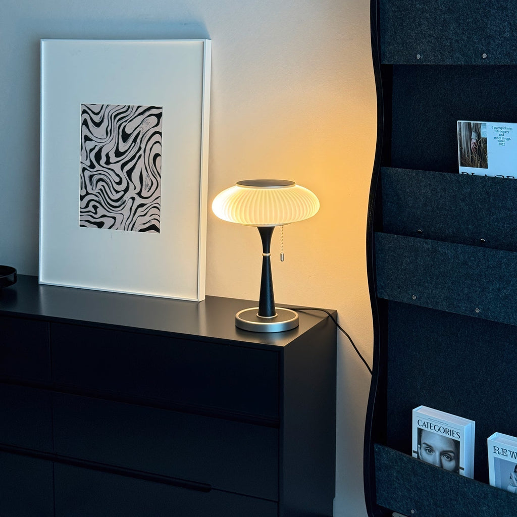 Nivara Table Lamp With Mushroom Shape In Modern Minimalist Look