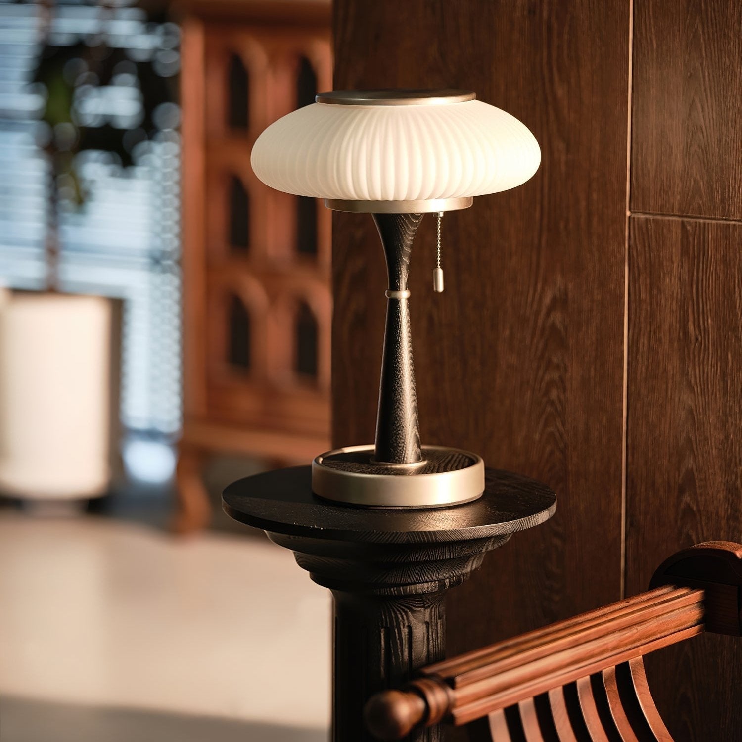 Nivara Table Lamp With Mushroom Shape In Modern Minimalist Look