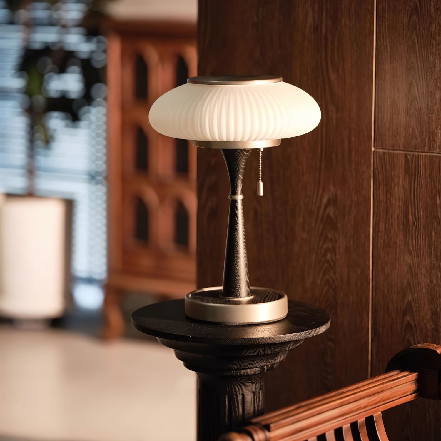 Nivara Table Lamp With Mushroom Shape In Modern Minimalist Look