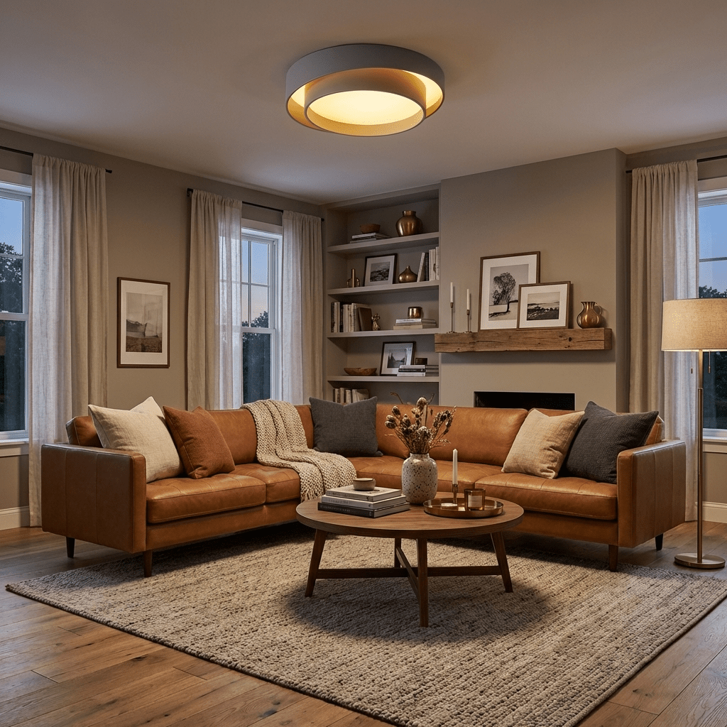 Cylinder LED Ceiling Light — Iron Frame, Acrylic Diffuser, 40/50/60cm, 3000K–6000K Dimmable