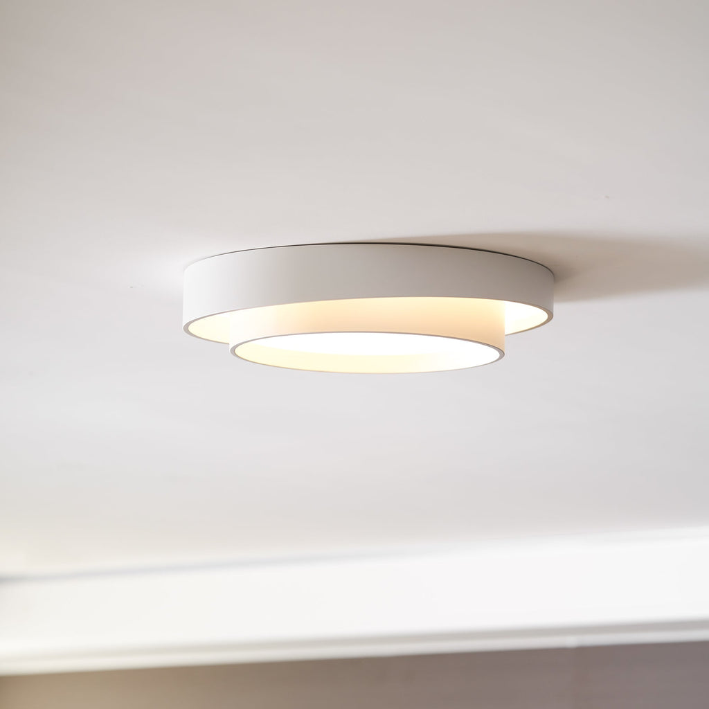 Cylinder LED Ceiling Light — Iron Frame, Acrylic Diffuser, 40/50/60cm, 3000K–6000K Dimmable