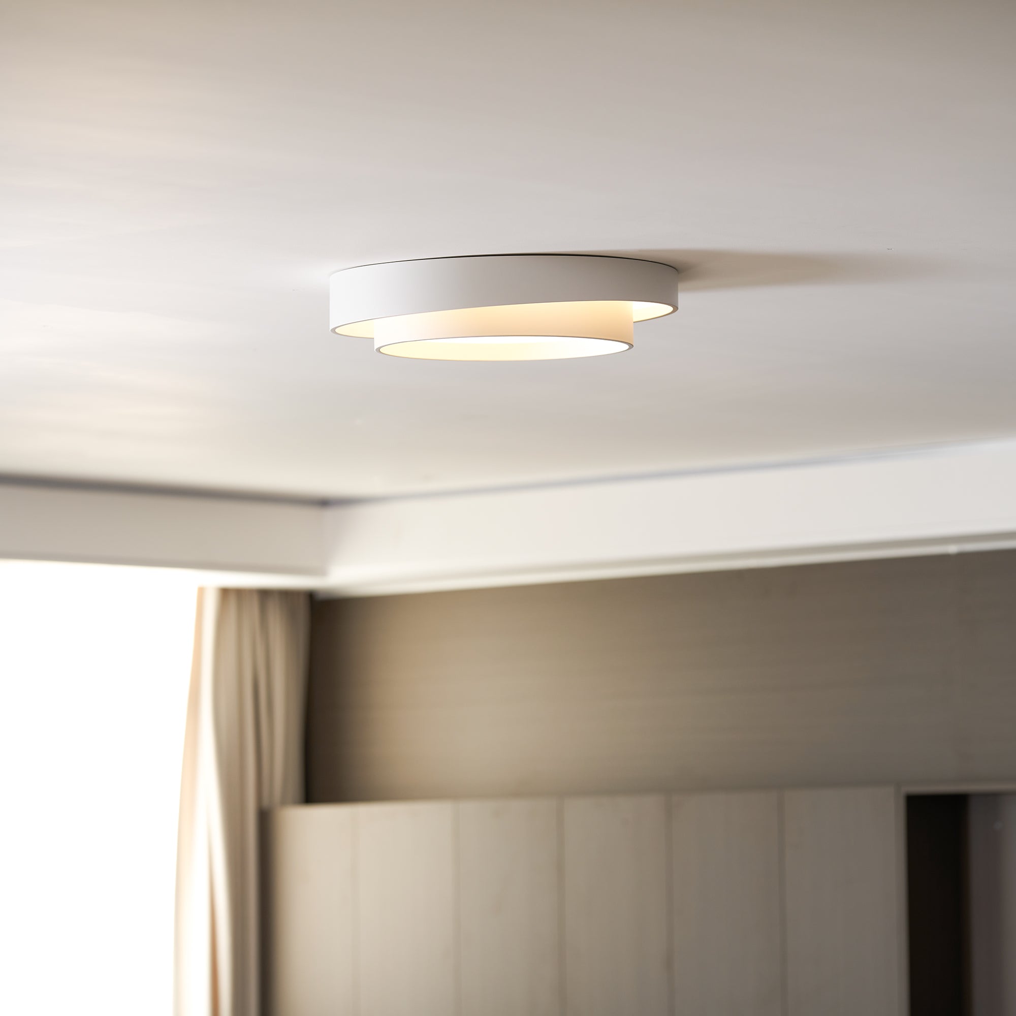 Cylinder LED Ceiling Light — Iron Frame, Acrylic Diffuser, 40/50/60cm, 3000K–6000K Dimmable