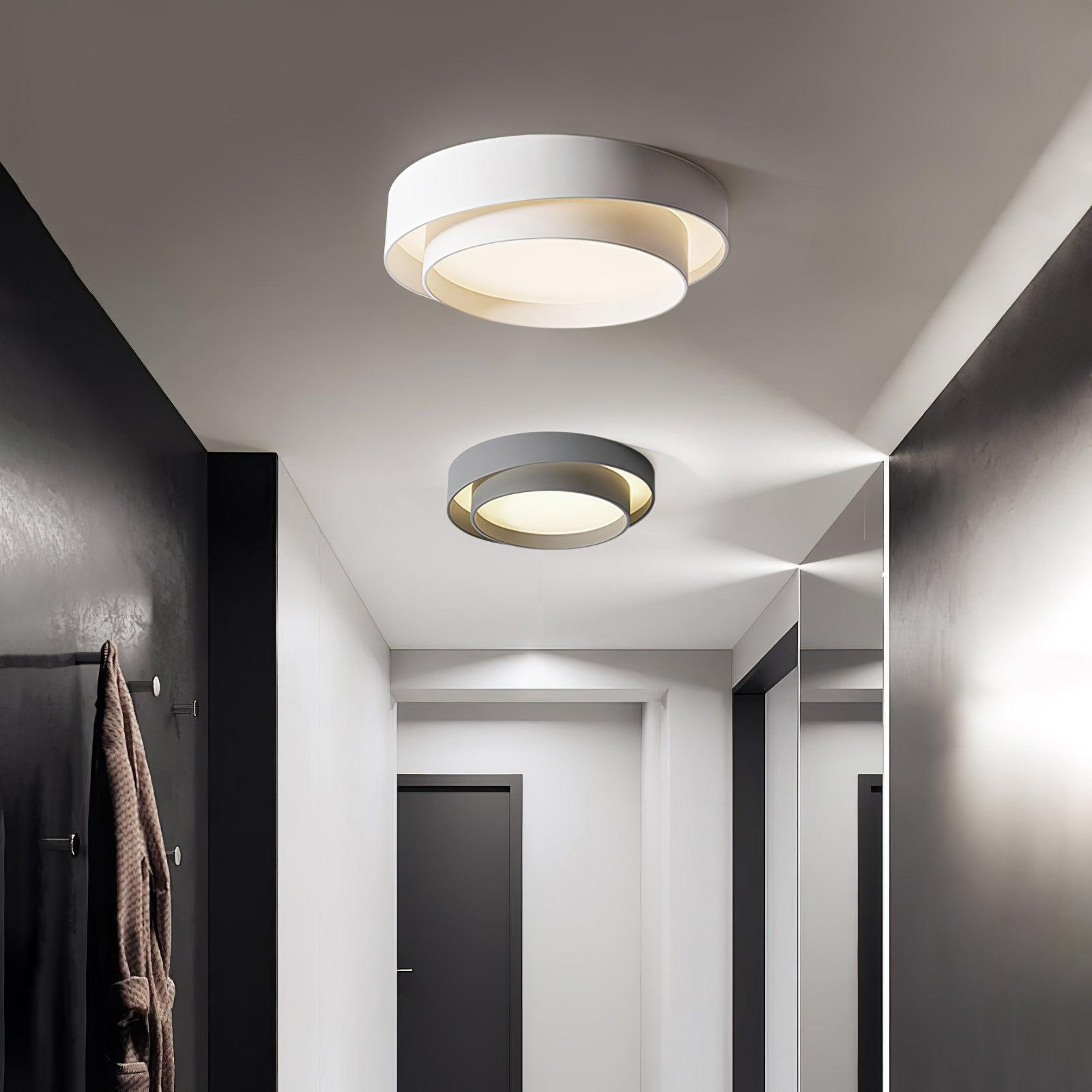 Cylinder LED Ceiling Light — Iron Frame, Acrylic Diffuser, 40/50/60cm, 3000K–6000K Dimmable