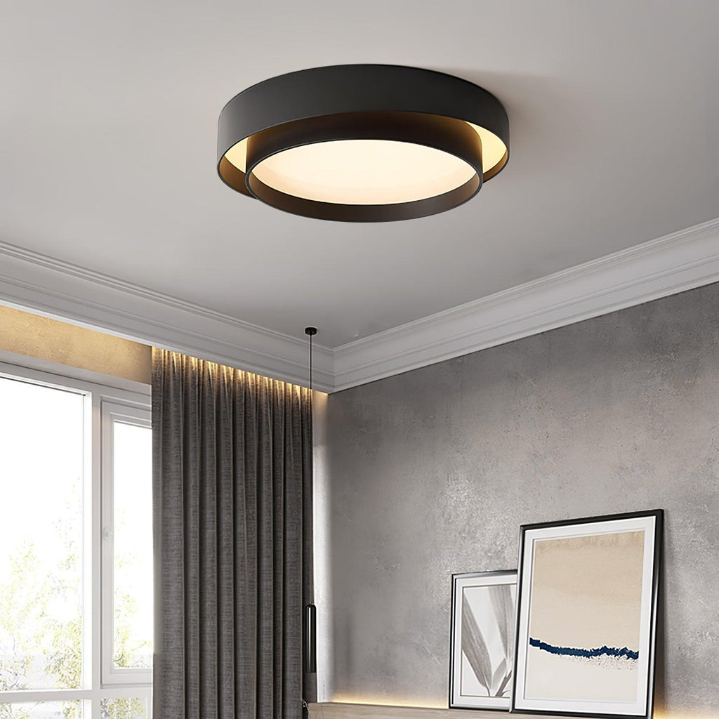 Cylinder LED Ceiling Light — Iron Frame, Acrylic Diffuser, 40/50/60cm, 3000K–6000K Dimmable