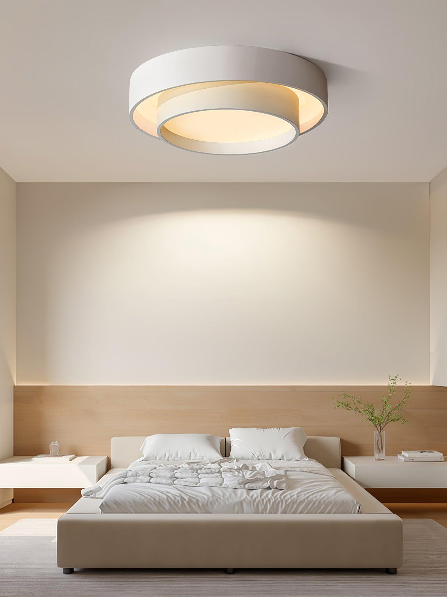 Cylinder LED Ceiling Light — Iron Frame, Acrylic Diffuser, 40/50/60cm, 3000K–6000K Dimmable