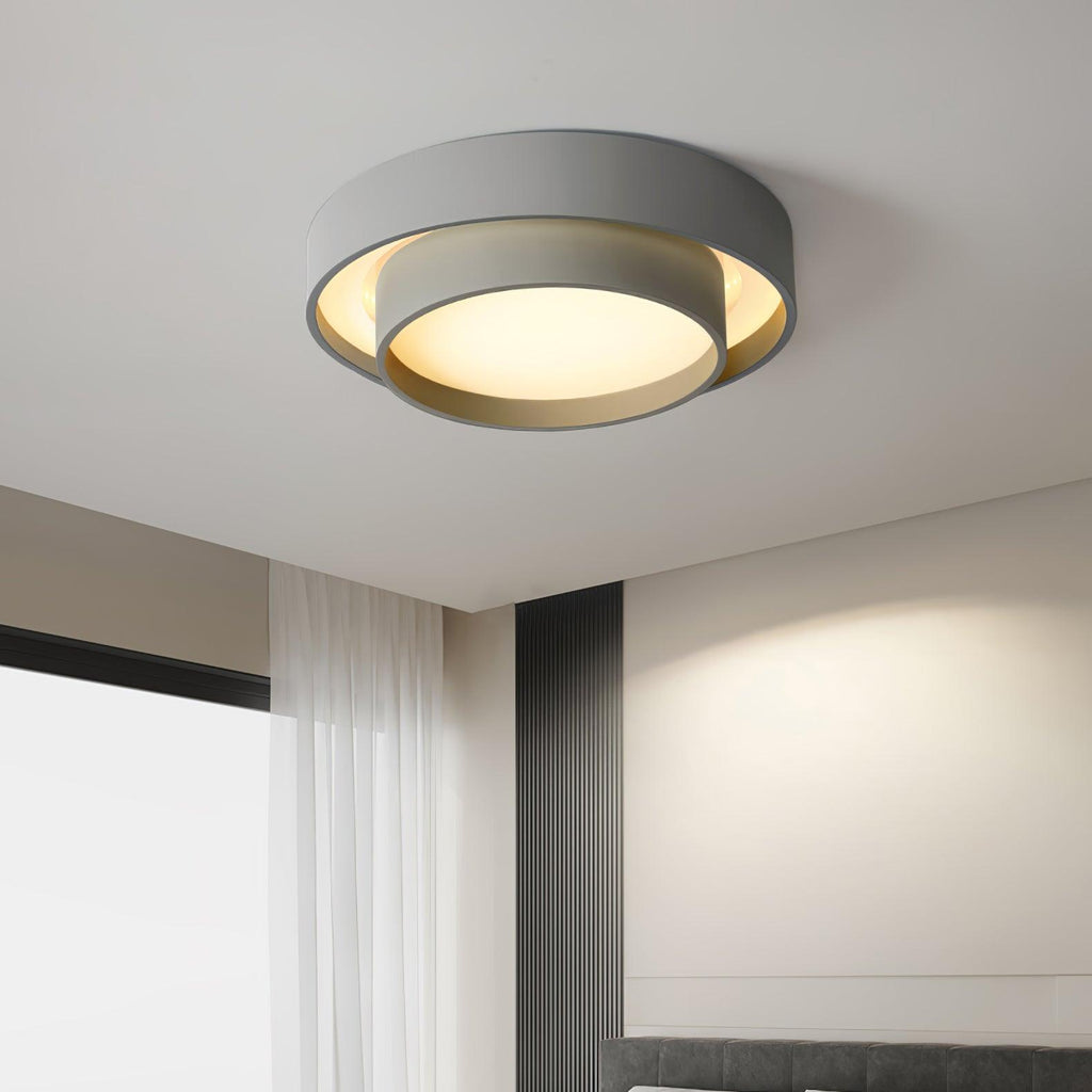 Cylinder LED Ceiling Light — Iron Frame, Acrylic Diffuser, 40/50/60cm, 3000K–6000K Dimmable