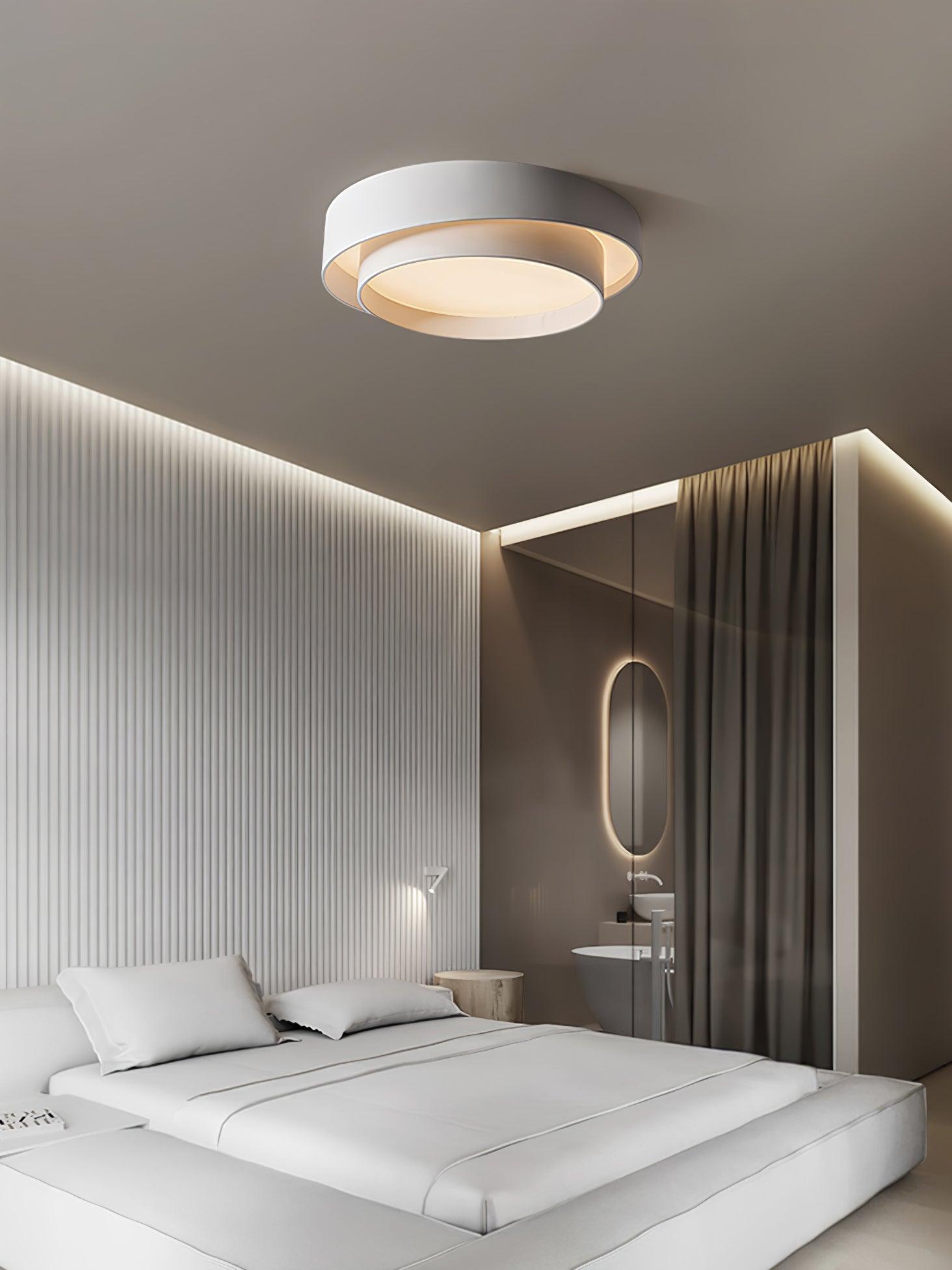 Cylinder LED Ceiling Light — Iron Frame, Acrylic Diffuser, 40/50/60cm, 3000K–6000K Dimmable