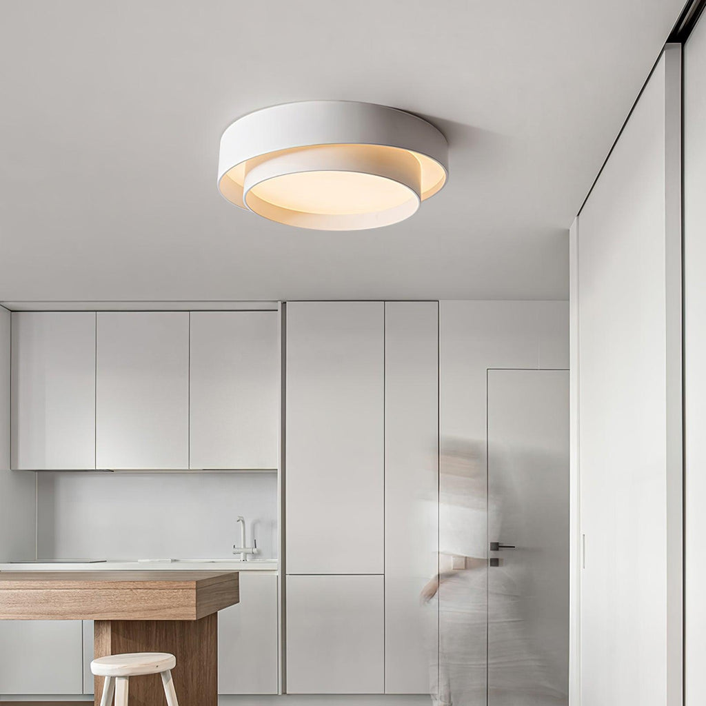 Cylinder LED Ceiling Light — Iron Frame, Acrylic Diffuser, 40/50/60cm, 3000K–6000K Dimmable