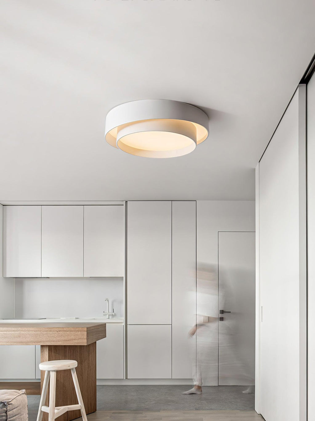 Cylinder LED Ceiling Light — Iron Frame, Acrylic Diffuser, 40/50/60cm, 3000K–6000K Dimmable