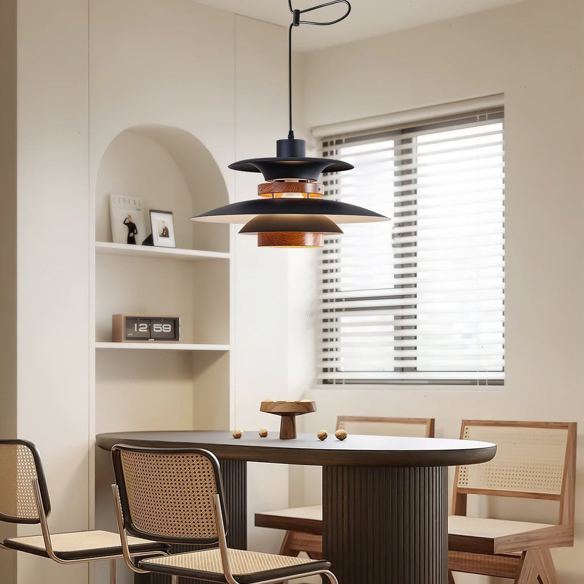 Solva Swivel Arm Pendant Lamp — Nordic Four-Shade Ceiling Light