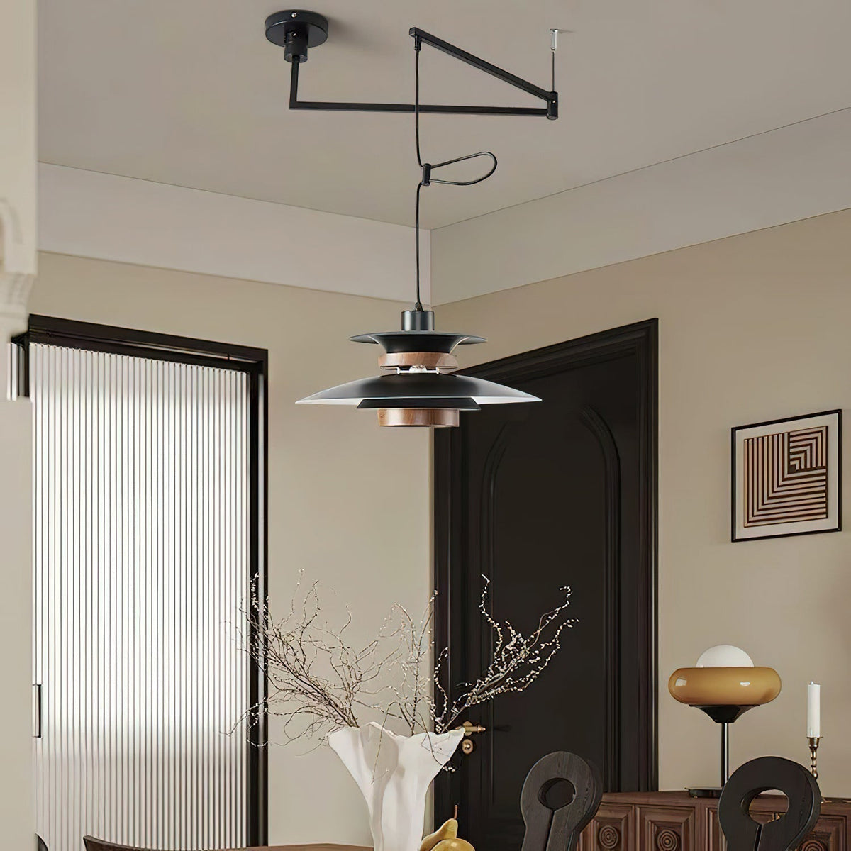 Solva Swivel Arm Pendant Lamp — Nordic Four-Shade Ceiling Light